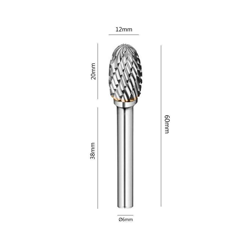 FRESA DA TRAPANO 20 MM GAMBO 6MM PUNTA ROTANTE PER INTAGLIO LEGNO ACCIAIO FERRO