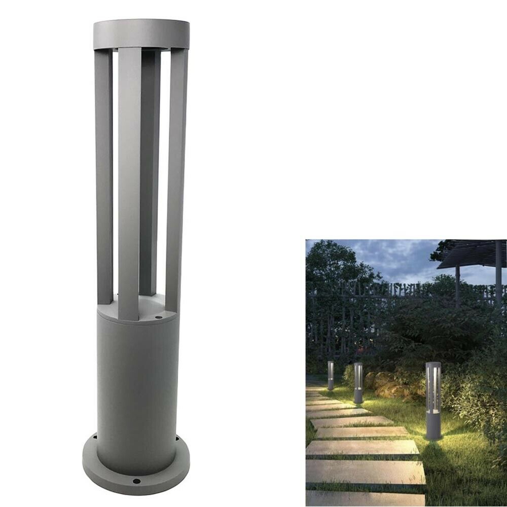 LAMPIONCINO DA GIARDINO LAMPADA 12 . W LED LUCE CALDA LAMPIONE ESTERNO GRIGIO ES28