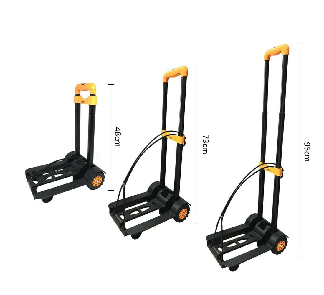 CARRELLO PORTA PACCHI BAGAGLI PORTATA MAX 50 KG PIEGHEVOLE TELESCOPICO 95 CM