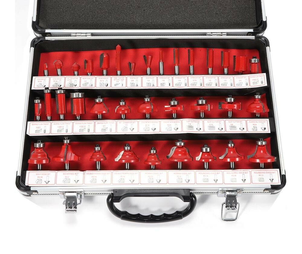 FRESE LEGNO ATTACCO 6MM X PANTOGRAFO . DECORAZIONE CORNICI SET KIT 35 FRESA