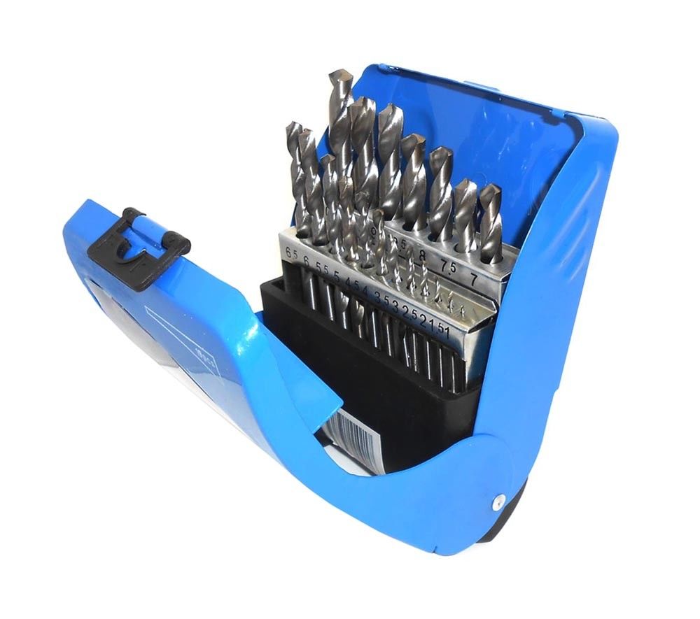 KIT 19 PUNTE TRAPANO IN METALLO LEGA HSS PUNTA DA 1 A 10 MM FRESA FRESE FORARE