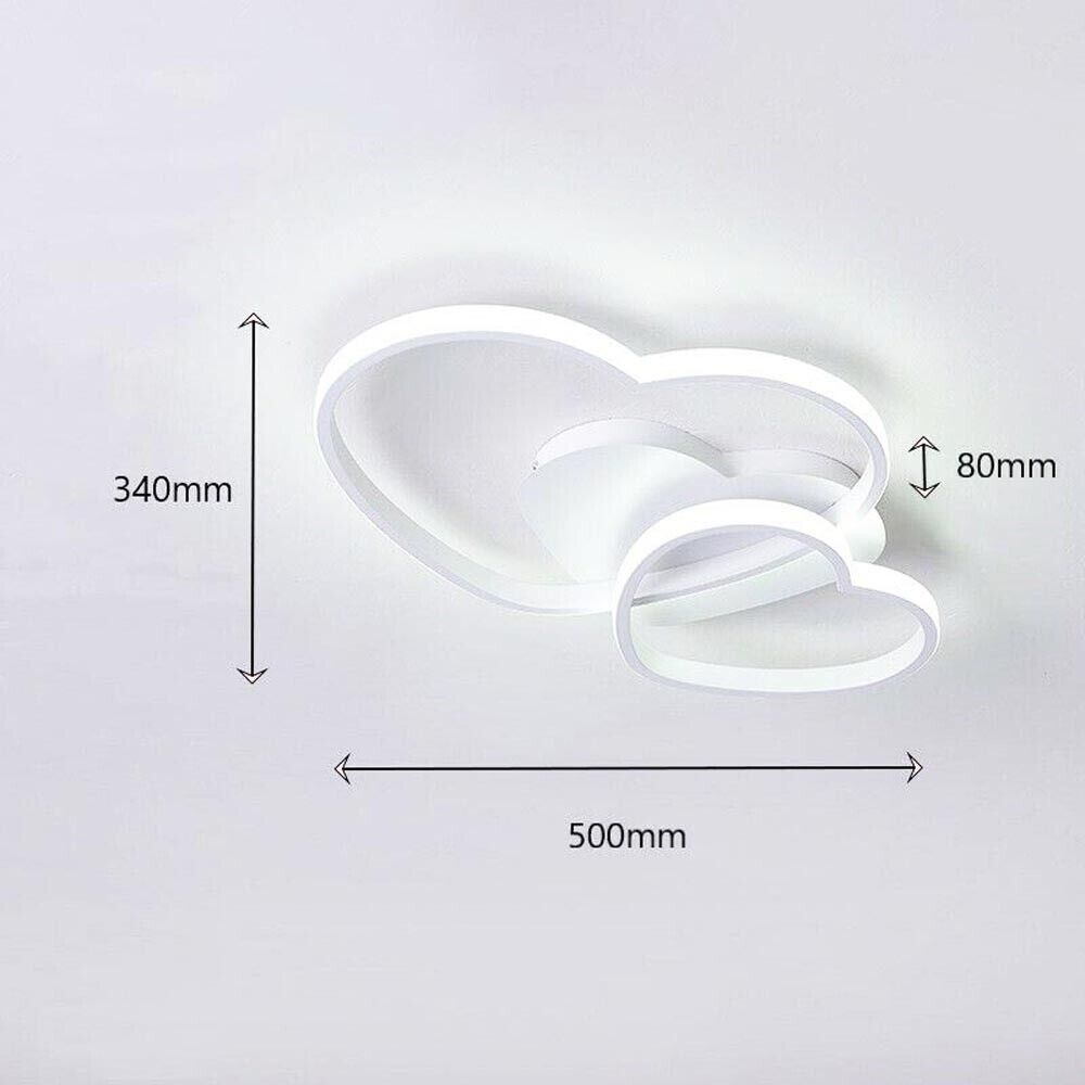 PLAFONIERA LED 3 CUORI LAMPADARIO 31 WATT LUCE BIANCA 6500K STILE MODERNO