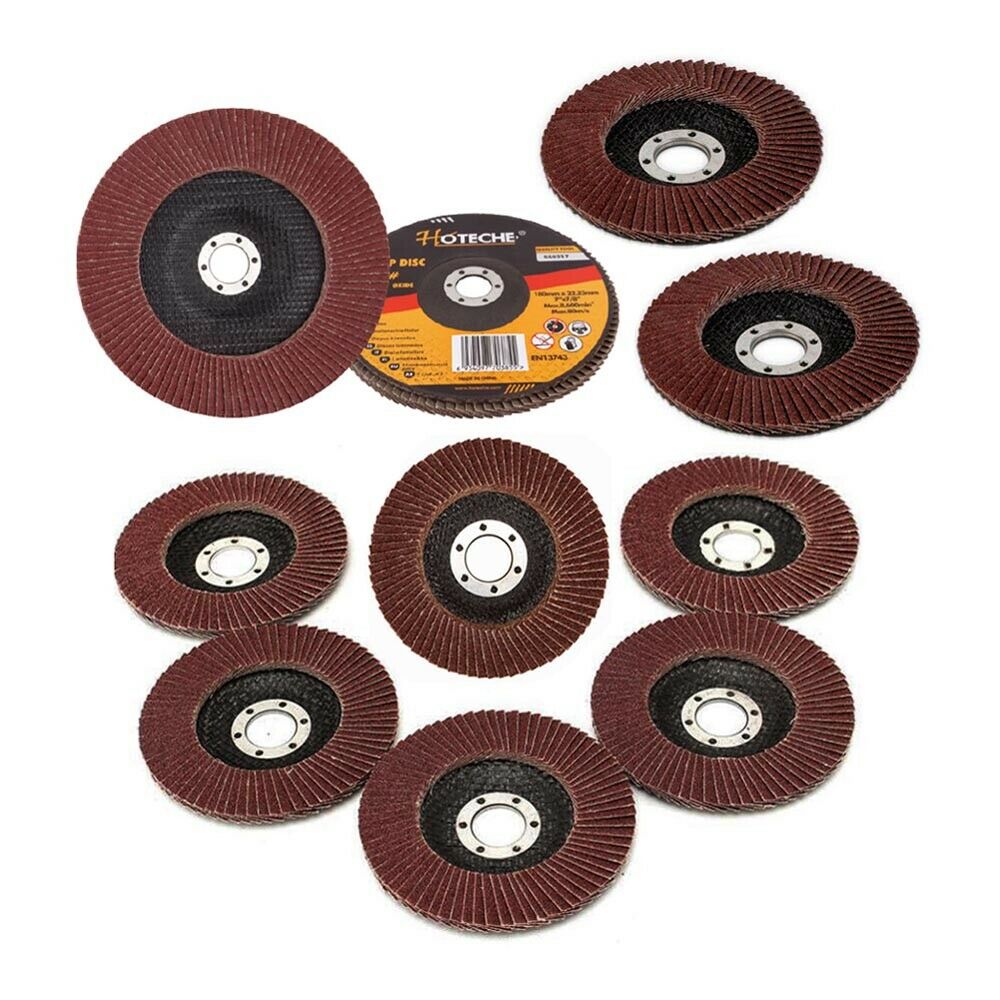 10 DISCHI PER SMERIGLIATRICE 115 MM DISCO LAMELLARE ABRASIVO GRANA 40 MM