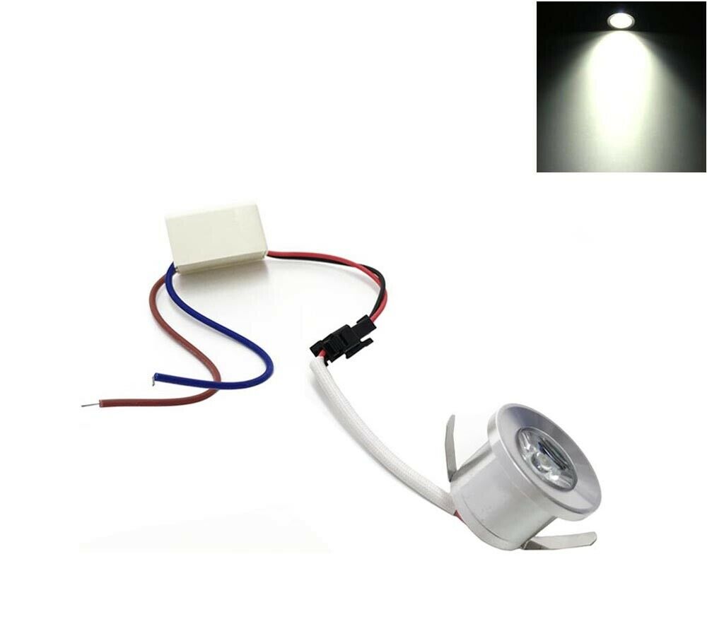 FARETTO LED 1W A INCASSO SILVER PUNTO LUCE TEMPERATURA NATURALE
