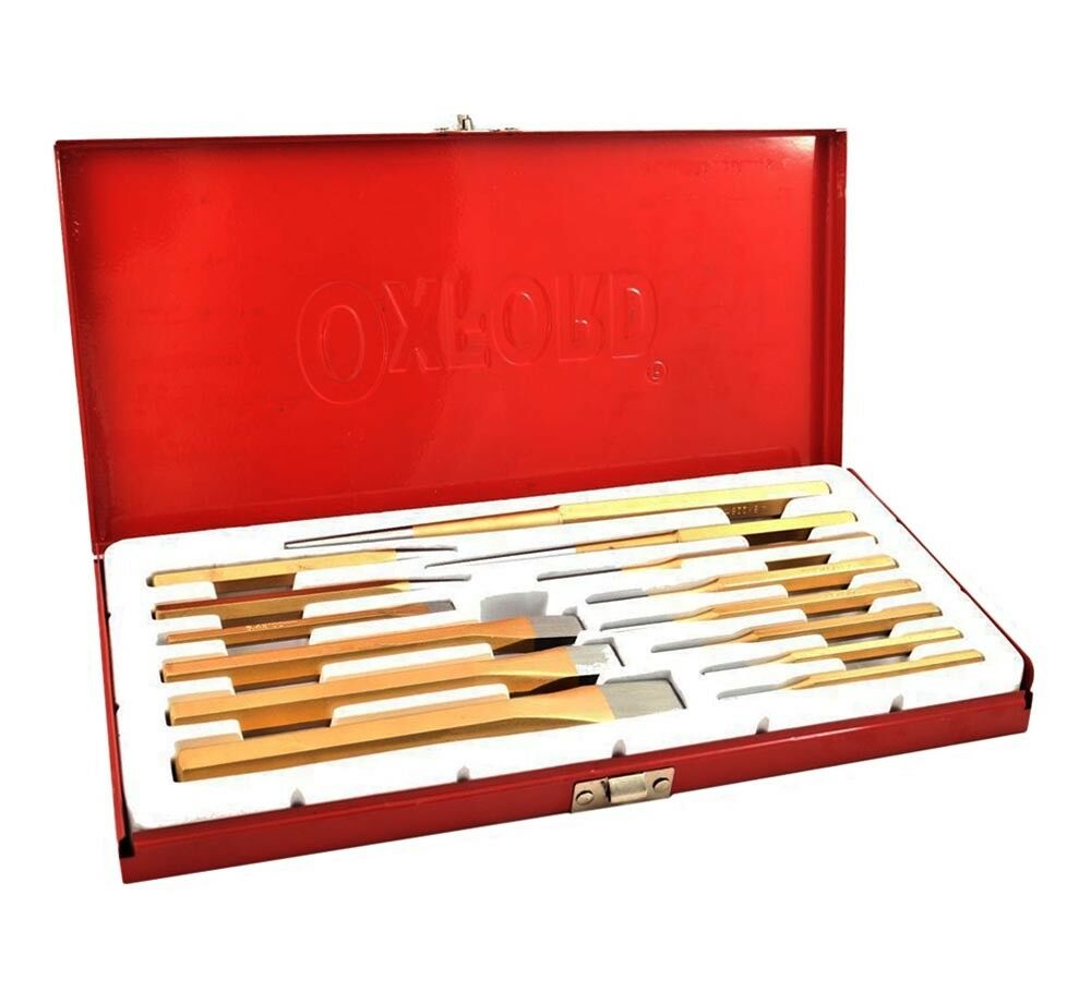 KIT 14 SCALPELLI CACCIASPINE SCALPELLO PIATTO PUNZONI