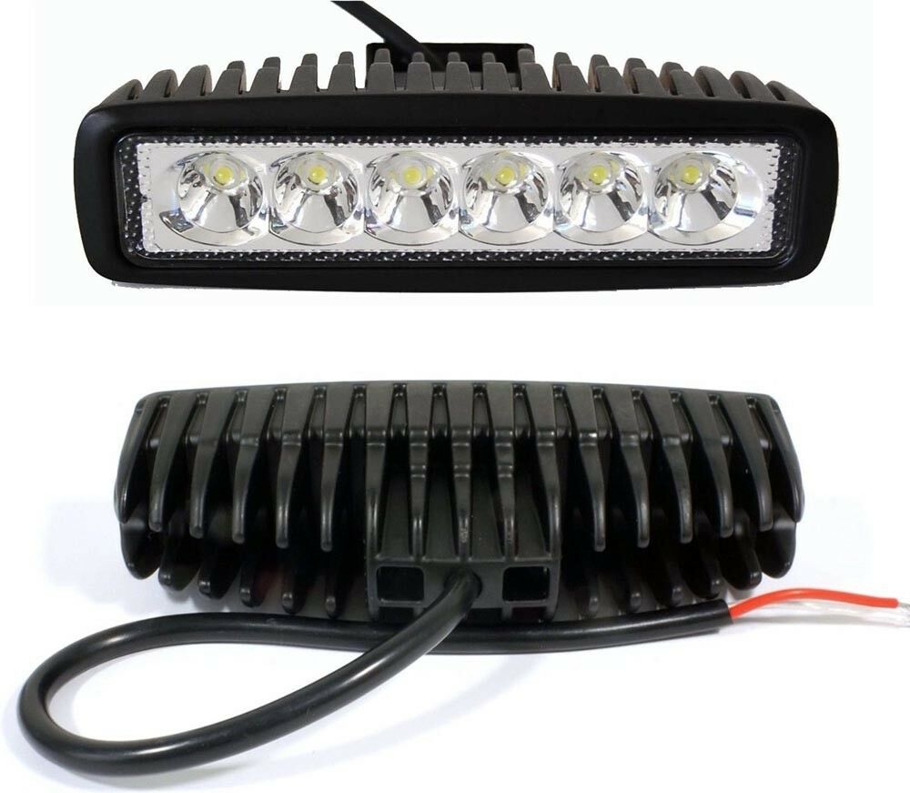 FARO 6 LED LAMPADA SUPPLEMENTARE PROFONDITA X AUTO JEEP FUORISTRADA 12V 18W IP68