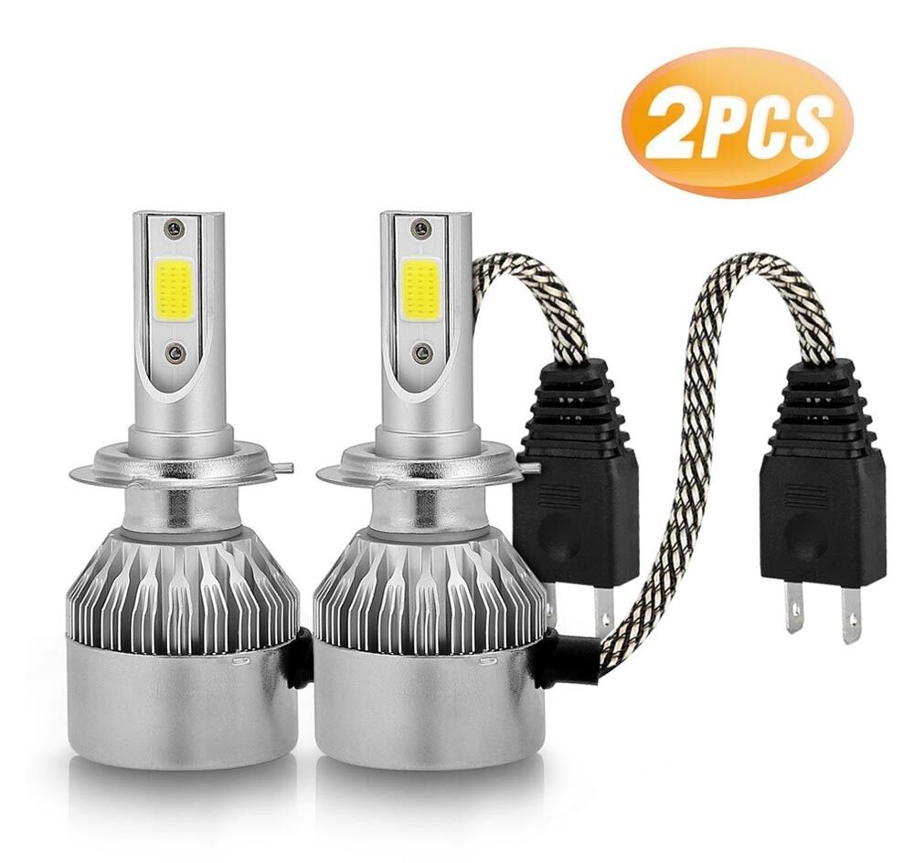 COPPIA LAMPADINE KIT FARI AUTO C6 H7 36 W LAMPADA COB LAMPADINA LED LUCE BIANCA