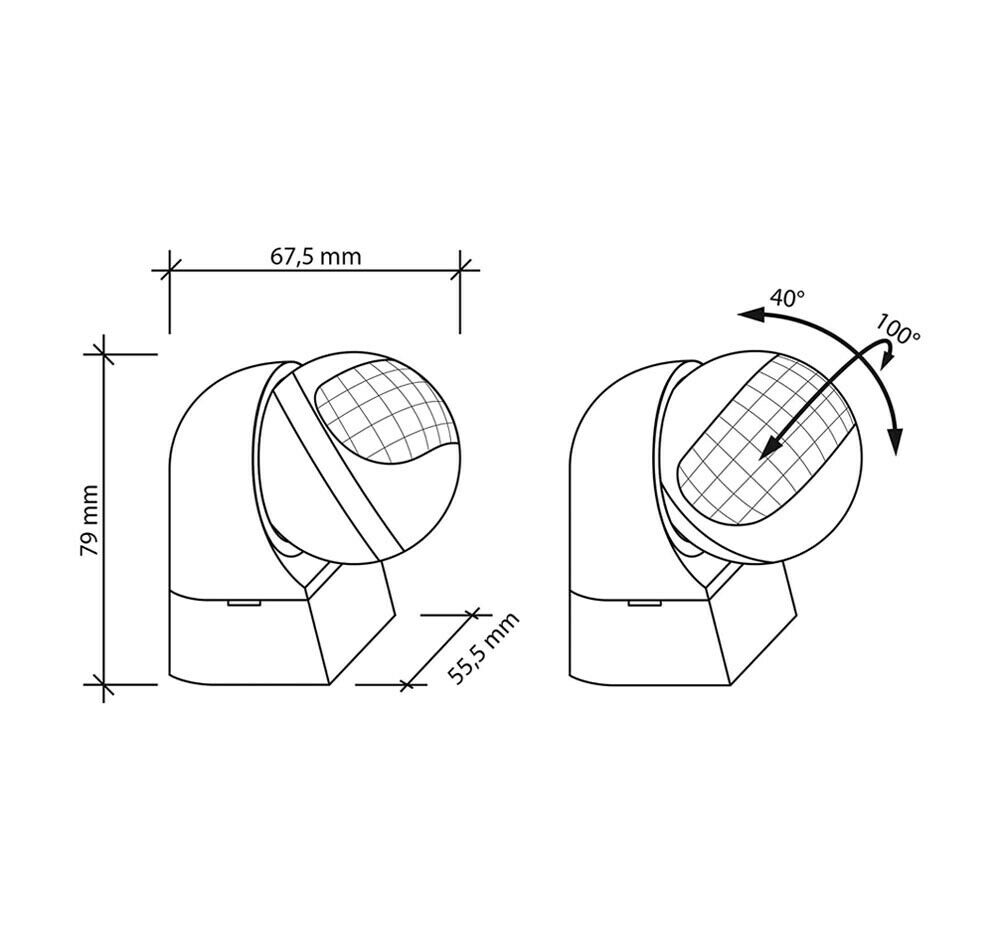 SENSORE RILEVA MOVIMENTO PIR RILEVATORE CREPUSCOLARE INFRAROSSI 180°
