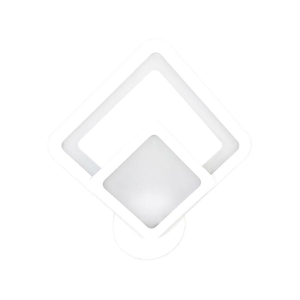 APPLIQUE LED 12 W FORMA DI ROMBO IN VETRO LAMPADA A PARETE LUCE NATURALE BIANCA CALDA