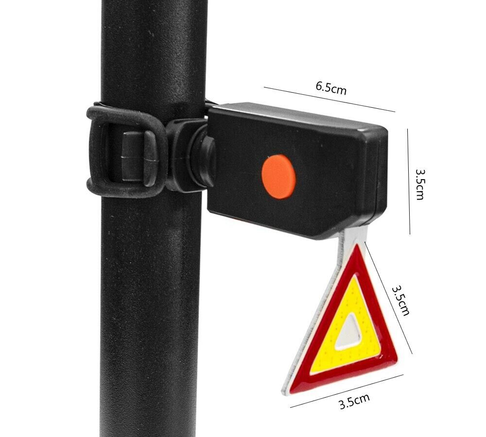 TRIANGOLO LAMPEGGIANTE SOS LUCE LED PER BICICLETTA SEGNALAZIONE POSIZIONE BICI