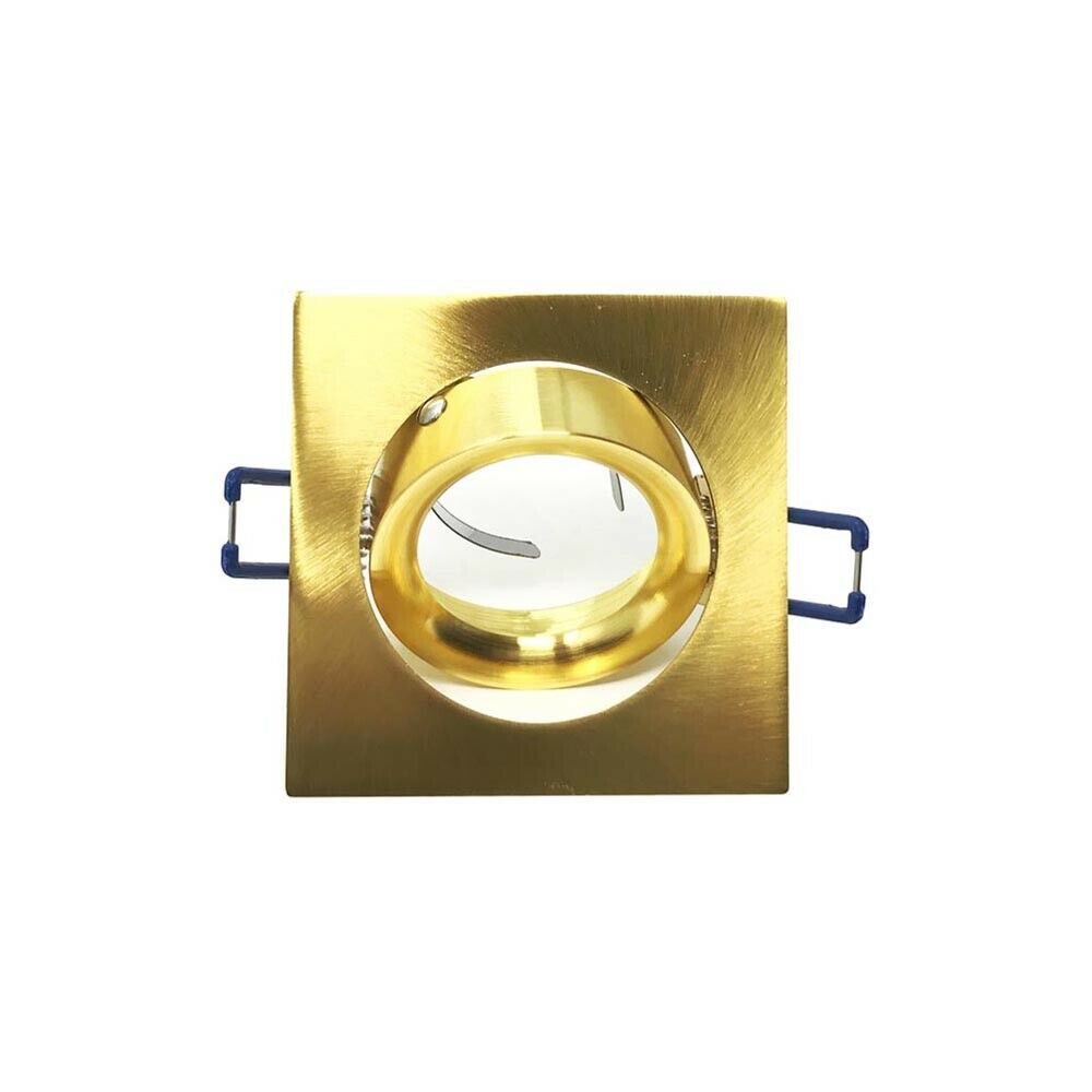 PORTA FARETTO A INCASSO QUADRATO . PORTAFARETTO SUPPORTO ORIENTABILE COLOR ORO P20