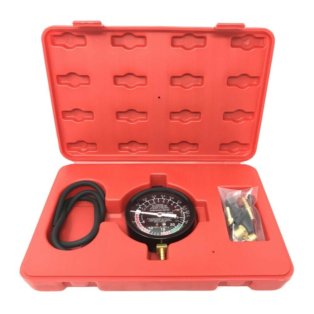 KIT TESTER MISURAZIONE VUOTO E PRESSIONE CARBURANTE CILINDRI AUTO A BENZINA