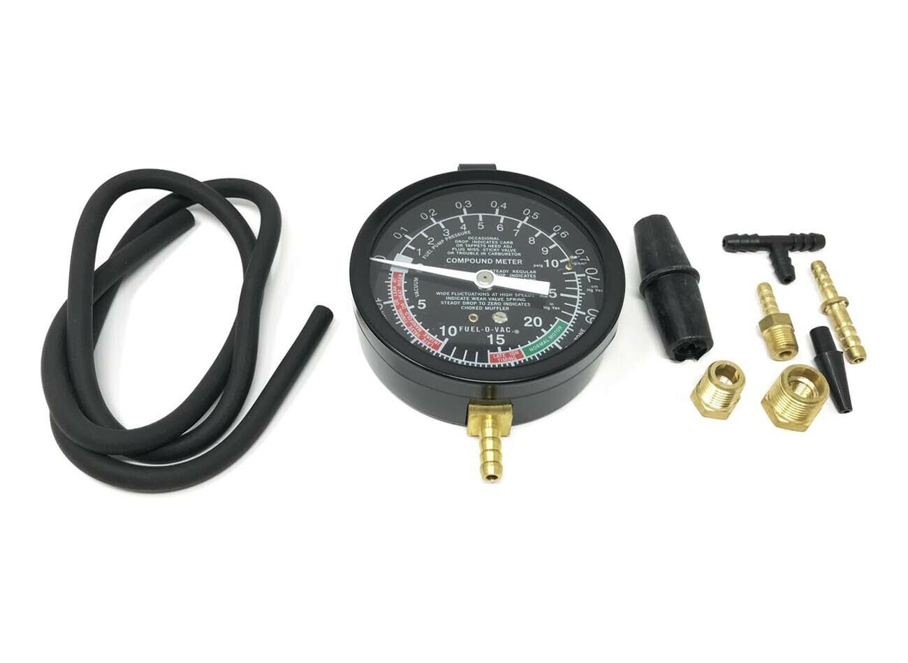 KIT TESTER MISURAZIONE VUOTO E PRESSIONE CARBURANTE CILINDRI AUTO A BENZINA