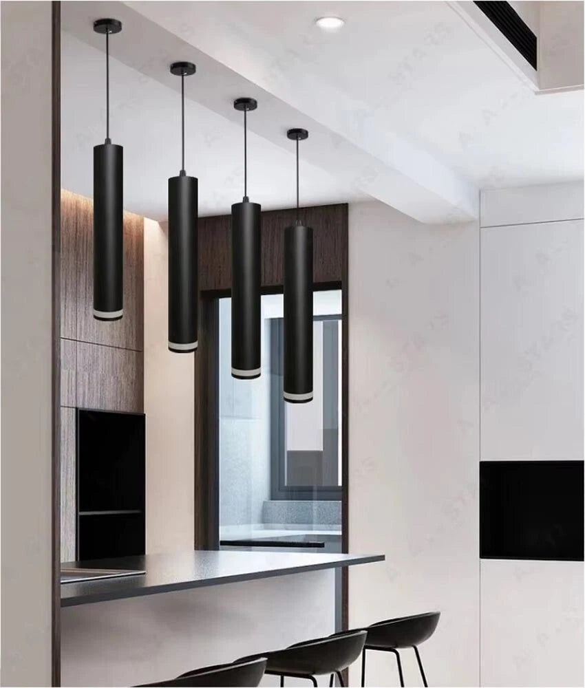 LAMPADARIO A SOSPENSIONE LAMPADA PENDENTE CON ATTACCO GU10 NERO
