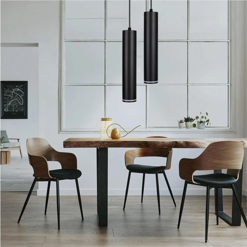 LAMPADARIO A SOSPENSIONE LAMPADA PENDENTE CON ATTACCO GU10 NERO
