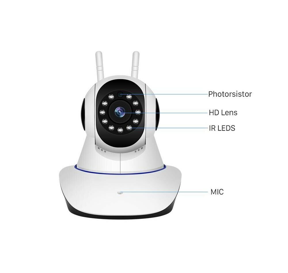 TELECAMERA HD 1080P WIFI IP CAMERA MICROFONO IR MOTORIZZATA RETE LAN INTERNET