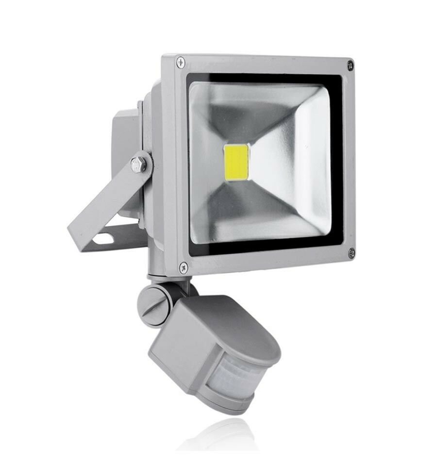 FARO LED 20 W ILLUMINATORE CON SENSORE MOVIMENTO FARETTO LUCE BIANCA