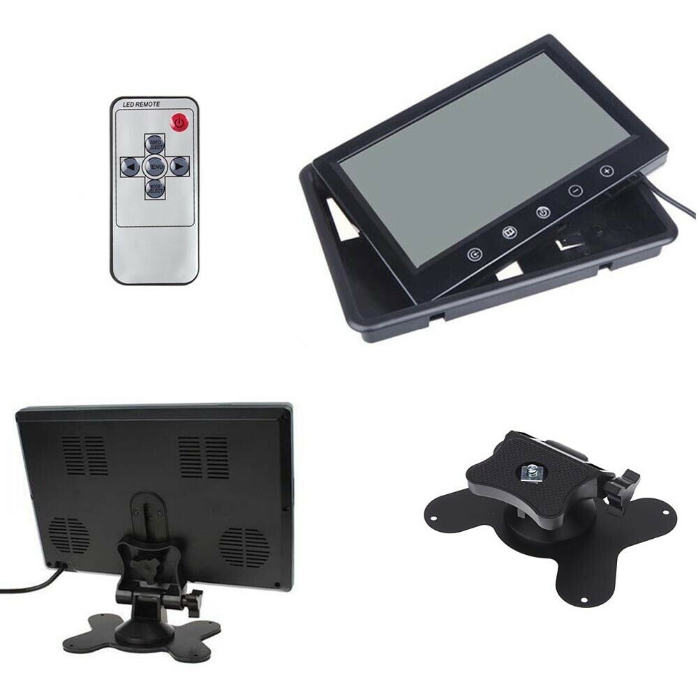 AUTO KIT MONITOR LCD 9" POLLICI TELECAMERA 18 LED INFRAROSSI PER RETROMARCIA