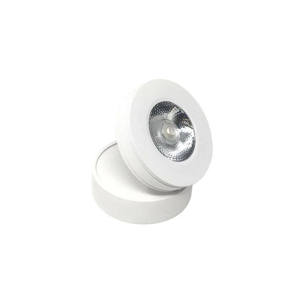 FARETTO LED 7 WATT DA SOFFITTO ORIENTABILE GIREVOLE 360° FARO LUCE CALDA F7WBC