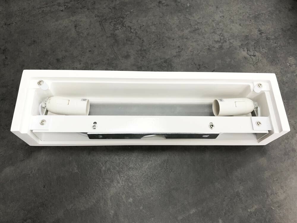 APPLIQUE IN GESSO LAMPADA DA PARETE 2 PORTA LAMPADINA E14 VERNICIABILE E06