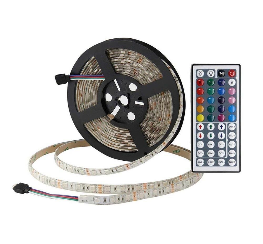 STRISCIA LED RGB 5050 SMD 300 BOBINA 5MT MULTICOLORI ILLUMINAZIONI NEGOZIO