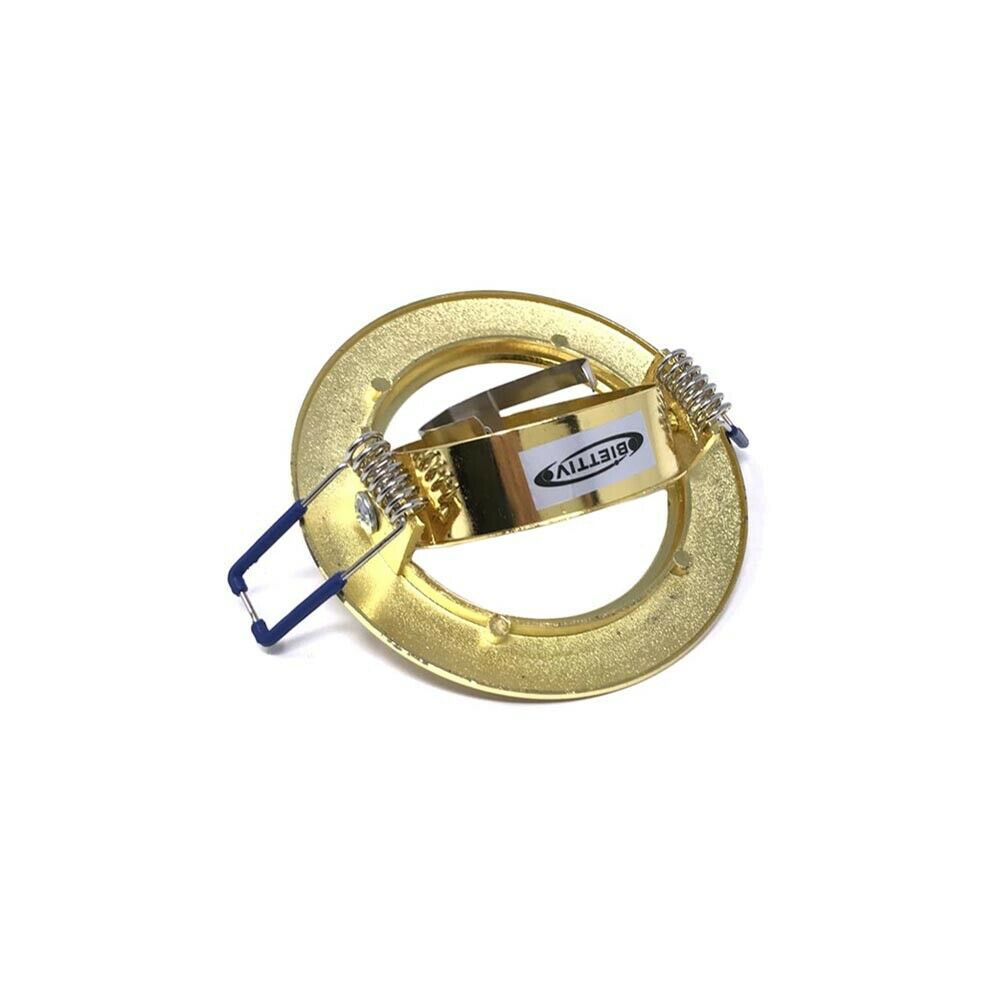 PORTA FARETTO TONDO ORIENTABILE . PORTAFARETTO SUPPORTO A INCASSO P12 BRONZO