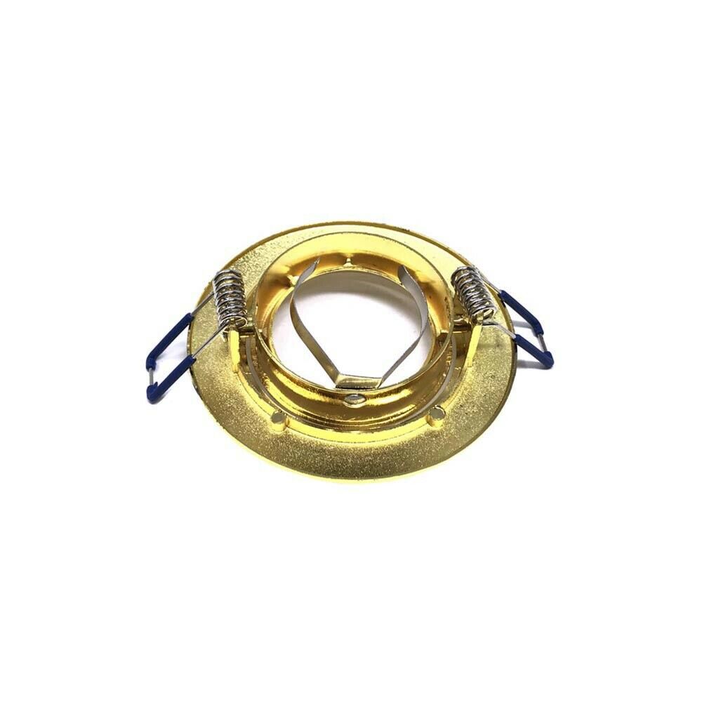 PORTA FARETTO TONDO ORIENTABILE . PORTAFARETTO SUPPORTO A INCASSO P12 BRONZO
