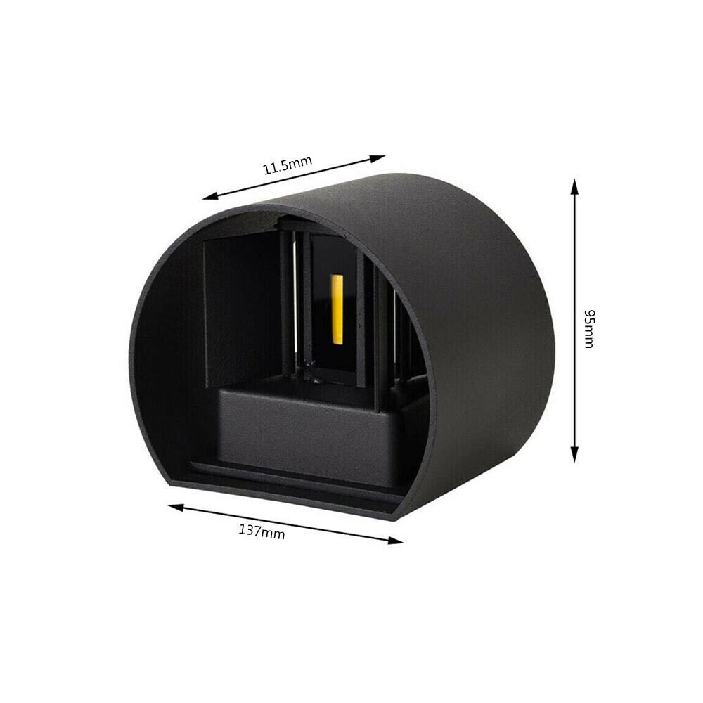 APPLIQUE A PARETE 28 LED 12 W FARETTO LUCE CALDA 3000K INTERNO ESTERNO ES44-NC