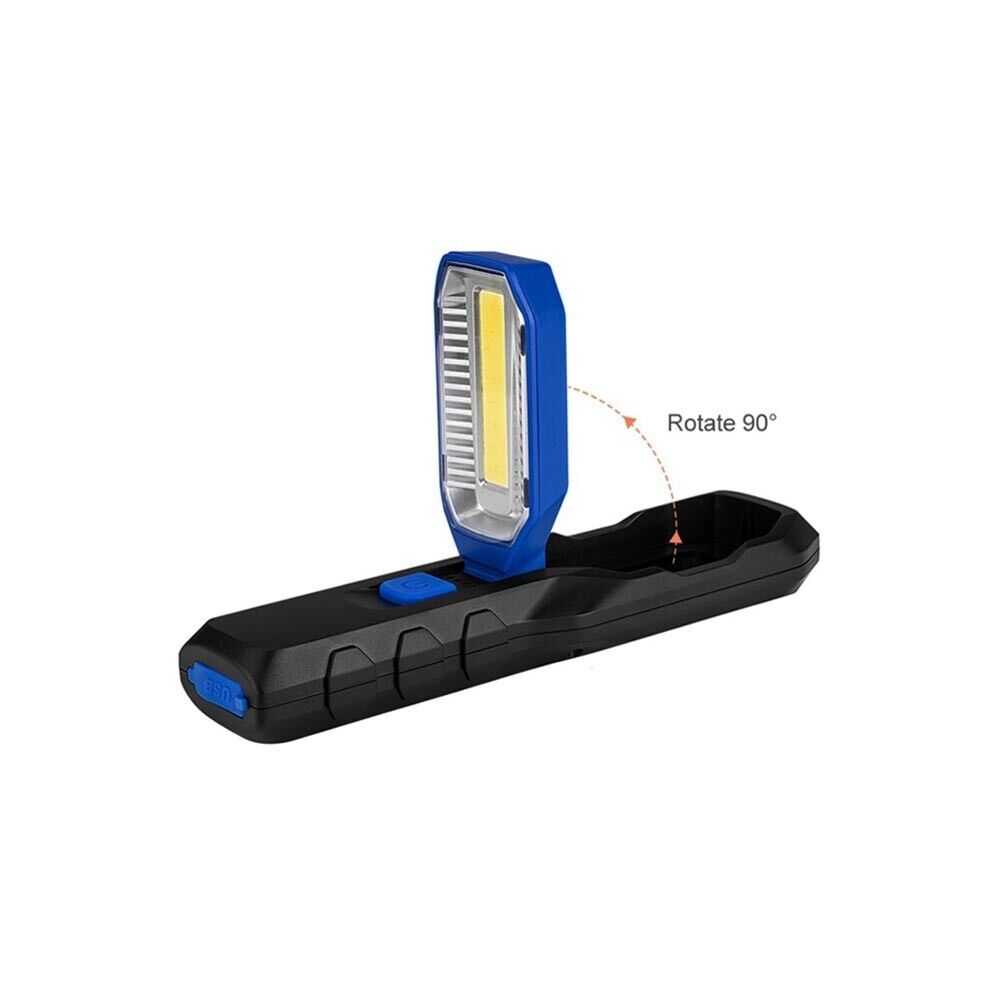 TORCIA LED COB LUCE BIANCA RICARICABILE LAMPADA DA LAVORO OFFICINA CALAMITA