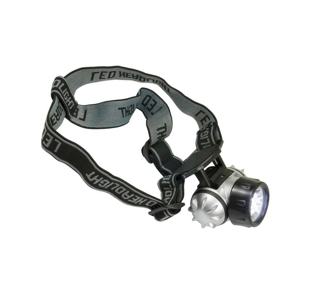 TORCIA FRONTALE 7 LED LUCE BIANCA LAMPADA DA TESTA CASCO