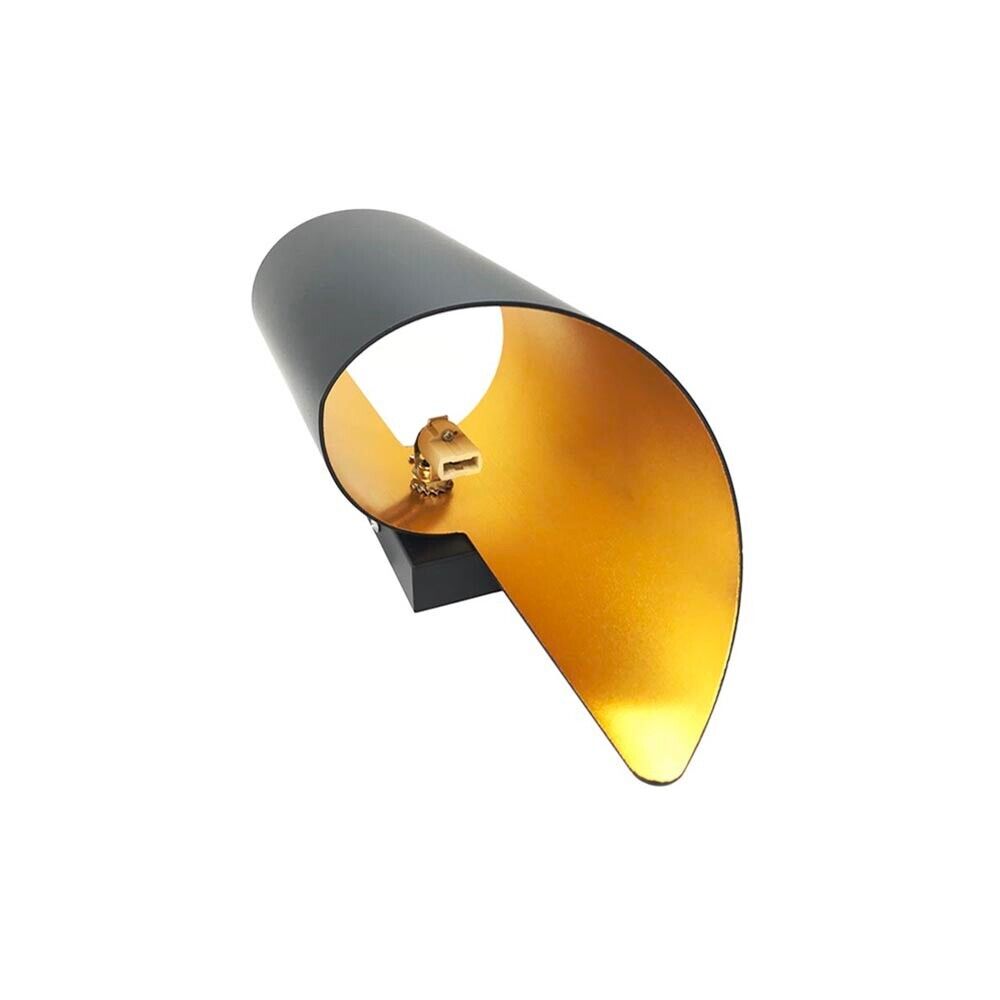 APPLIQUE LAMPADA DA PARETE STILE 2 X ATTACCO LAMPADINA G9 NERO ORO E53-N