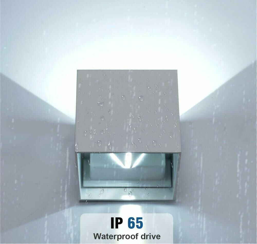 APPLIQUE DA PARETE ESTERNO FARETTO LED LUCE BIANCA 6500K 12 W IP65 ES46GF