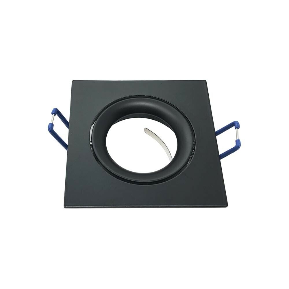 PORTAFARETTO A INCASSO SUPPORTO ORIENTABILE PORTA FARETTO GU10 P20 NERO