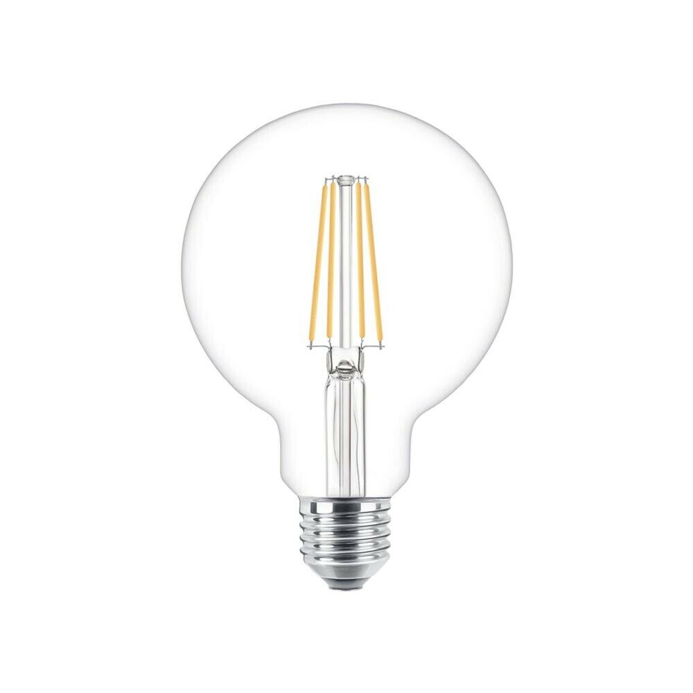 LAMPADINA LED A FILAMENTO 12 W = 150W LUCE BIANCA SFERA IN VETRO TRASPARENTE E27