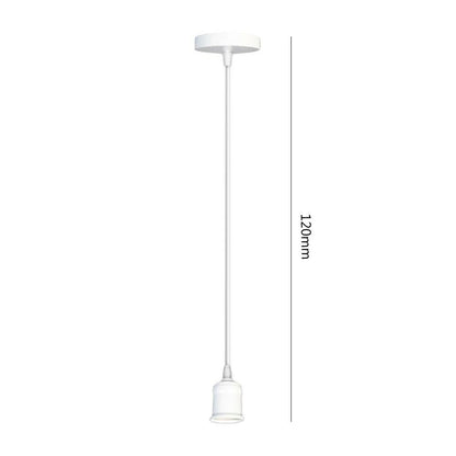 PORTALAMPADA LAMPADARIO A SOSPENSIONE PORTA LAMPADINA E27 CAVO 120 MM BIANCO