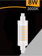 LAMPADINA LED LUCE CALDA ATTACCO R7S 8 WATT LAMPADA RICAMBIO PER FARO 3000K