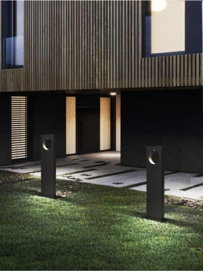LAMPIONE DA TERRA GIARDINO LAMPADA LED LUCE BIANCA 12 W LAMPIONCINO NERO IP65
