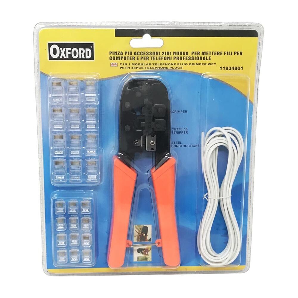 PINZA CRIMPATRICE PER PLUG RJ11 RJ12 RJ45 4 6 8 POLI CAVO DI RETE ETHERNET LAN