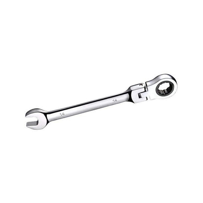 CHIAVE A SNODO 14 MM CRICCHETTO NERO A 12 DENTI TESTA GIREVOLE 180°