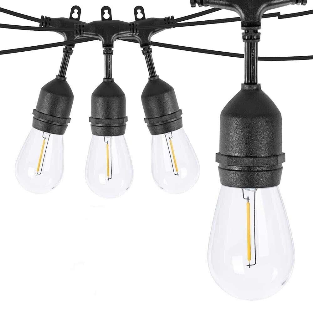 CATENA LUMINOSA PANNELLO SOLARE 10 LAMPADINE LAMPAD. E27 IMPERM. IP65 S20A-10M