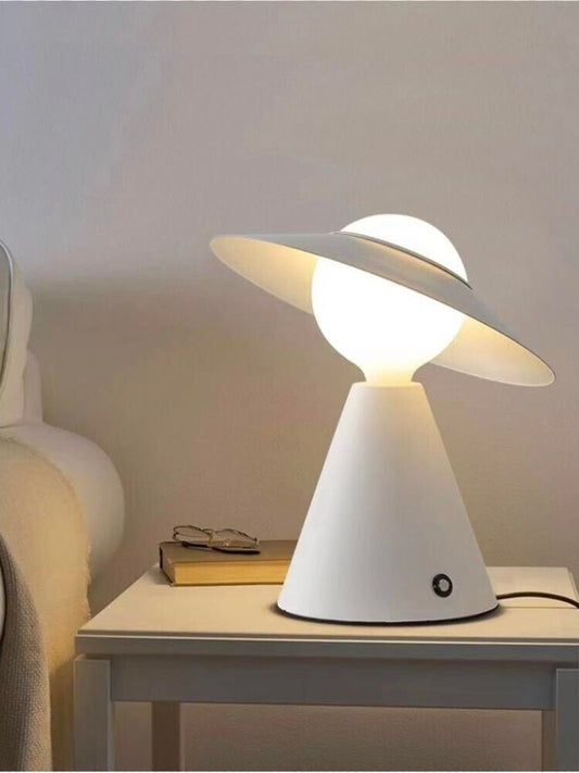 LAMPADA DA TAVOLO SCRIVANIA COMODINO LUME PORTA LAMPADINA E27 LUMETTO BIANCO