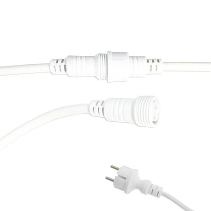 CATENA LUMINOSA 10 PORTA LAMPADINA E27 CAVO PROLUNGA ESTERNO IMPERMEABILE BIANCO