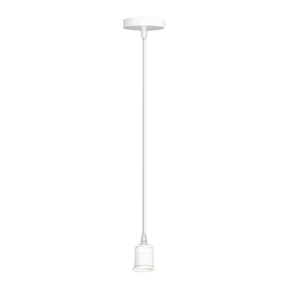 PORTALAMPADA LAMPADARIO A SOSPENSIONE PORTA LAMPADINA E27 CAVO 2 MT BIANCO