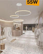 LAMPADARIO A SOSPENSIONE 3 ANELLI LED 55 WATT LUCE CALDA 3000K STILE MODERNO