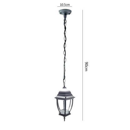 LANTERNA DA SOFFITTO A SOSPENSIONE LAMPADARIO PER ESTERNO INTERNO ES40 GRIGIO
