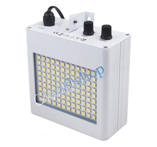 FARO STROBO DA DISCOTECA FLASH FARETTO 108 LED LUCE BIANCA LAMPADA STROBOSCOPICA