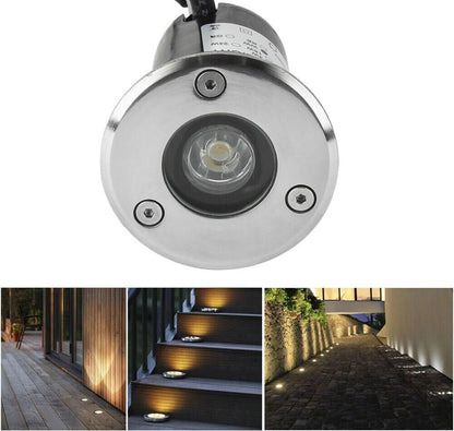 FARETTO SEGNAPASSO CALPESTABILE LED LUCE CALDA SEGNAPASSI DA TERRA IP65 ES07-C