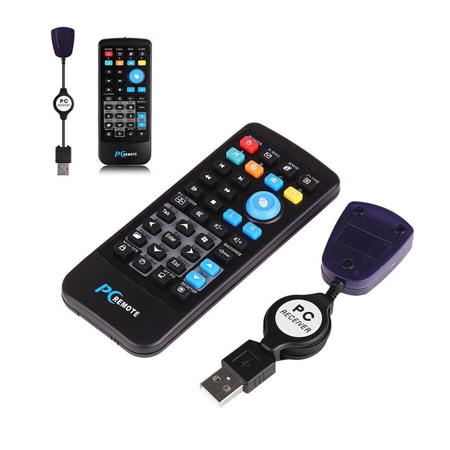 TELECOMANDO WIRELESS PER PC RICEVITORE USB NOTEBOOK INFRAROSSI MOUSE