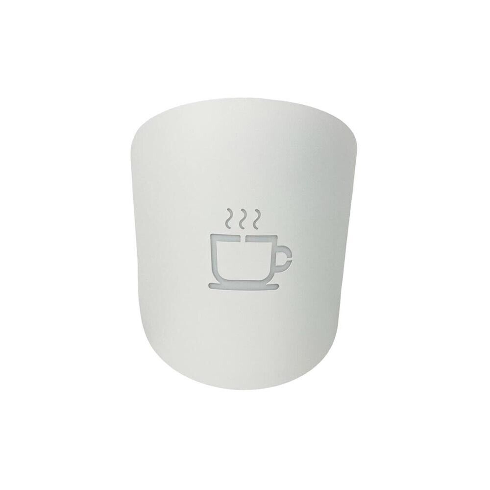 APPLIQUE CON DISEGNO TAZZA DEL CAFFÈ LAMPADA DA PARETE ATTACCO G9 BIANCO