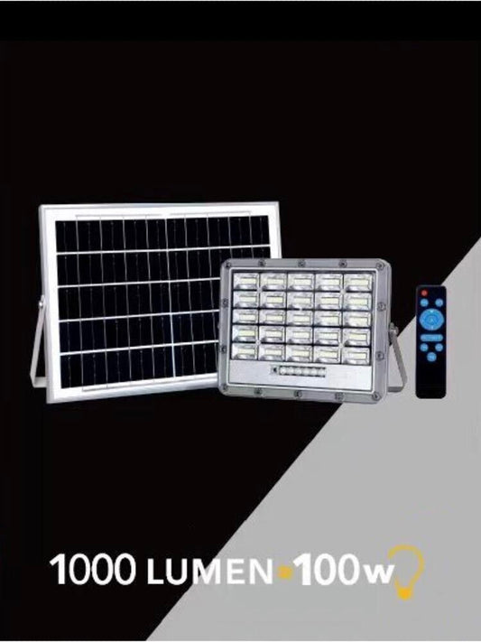 100 W FARO LED PANNELLO SOLARE RICARICABILE ILLUMINATORE LUCE BIANCA TELECOMANDO